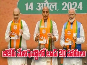 BJP Manifesto 2024:  బీజేపీ మేనిఫెస్టో విడుదల..  ఐదేళ్లు ఉచిత రేషన్, పైపులైన్ ద్వారా వంట గ్యాస్