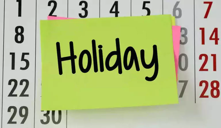 2025 Holiday List