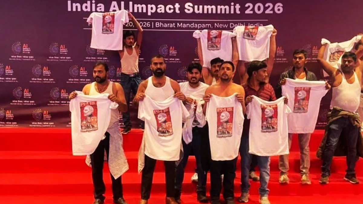 Bharat Mandapam Protest Ai Summit 2026